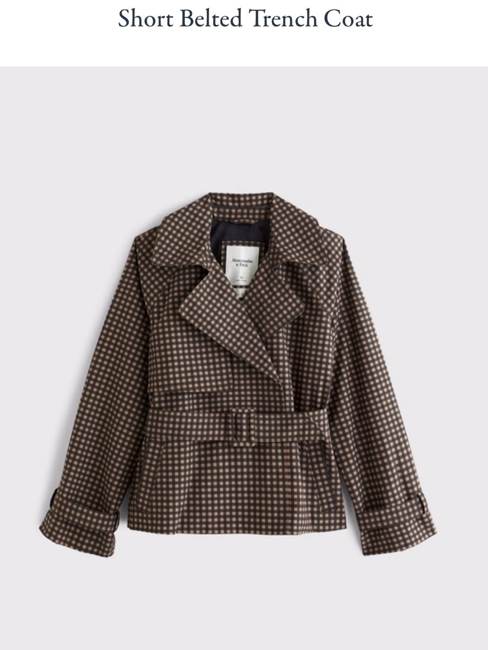 Short Belted Trench Coat
